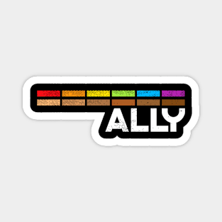 Rainbow Black Pride Ally Equality Lgbt African Blm Protest Magnet