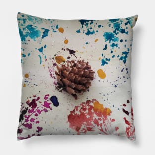 Spring Pinecone Maple Print Pillow