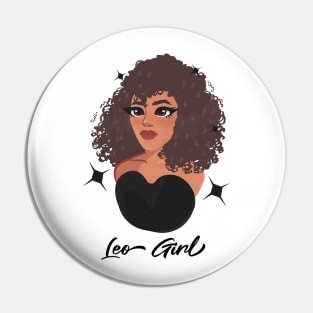 Leo Girl Zodiac Sign Astrology Pin