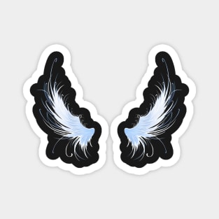 Angels Wings on Black Background ( Second ) Magnet