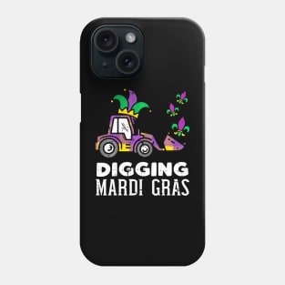 Kids Digging Mardi Gras Bulldozer Truck Cute Boys Phone Case