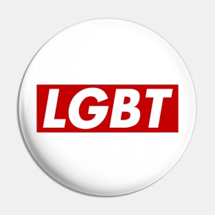 LGBT box logo red Pin