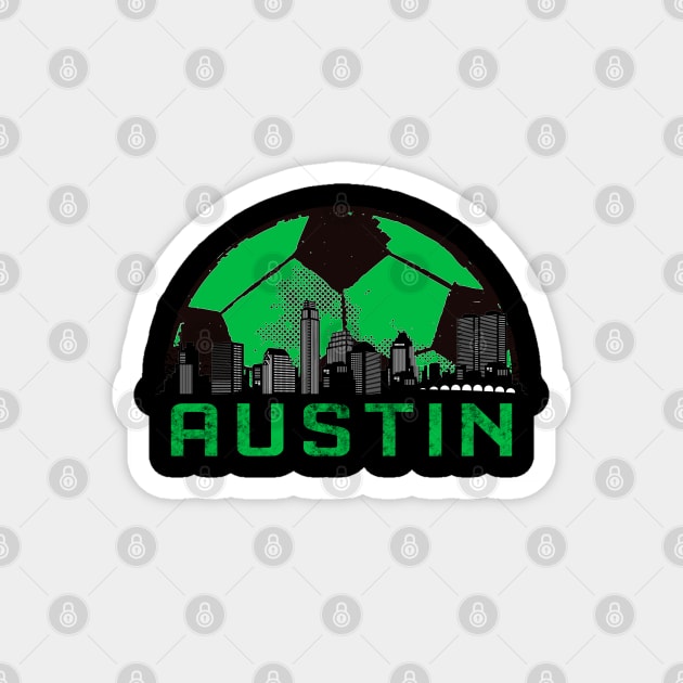 Austin soccer football jersey Magnet by JayD World