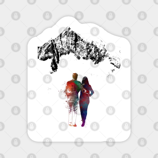 mountain hike #mountainhike Magnet by JBJart