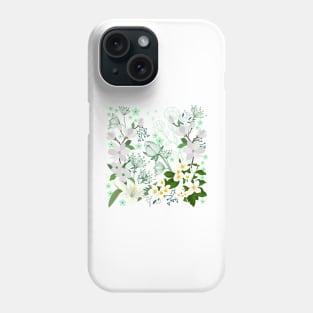 White Blossoms Courage Phone Case