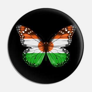 Nigerien Flag  Butterfly - Gift for Nigerien From Niger Pin