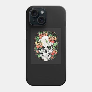 Skull and Rose Branch Phone Case