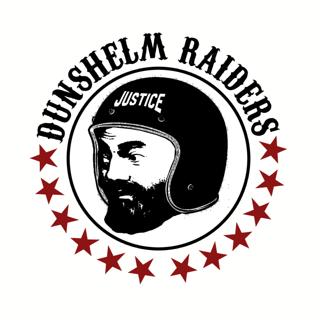 Dunshelm Raiders - Knightmare Treguard biker gang design by GroatsworthTees