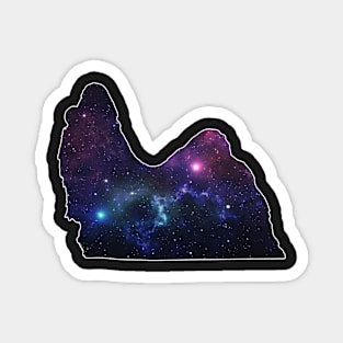 Galaxy Shih Tzu Dog Silhouette Magnet