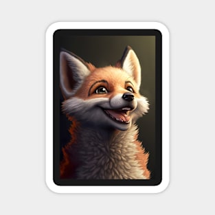 Cool portrait of a cute Fox Magnet