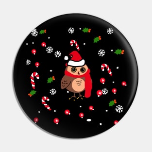 Christmas snow owl Pin