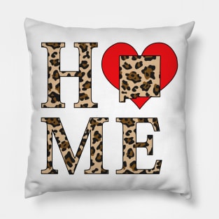 New Mexico Home Leopard Print Pillow