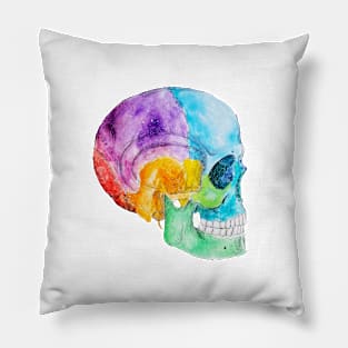 Rainbow Skull Pillow