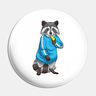 Racoon Teacher Whistle Physical education Pin