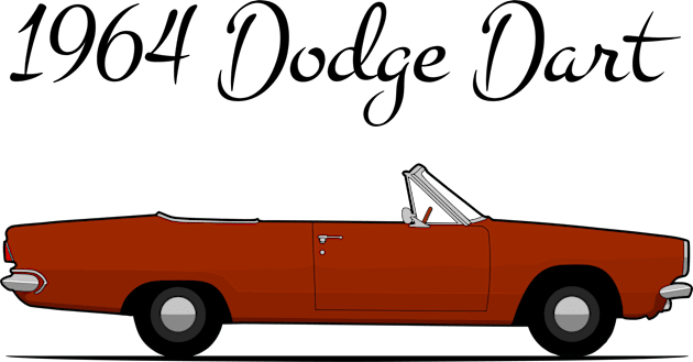 1964 Dodge Dart red Kids T-Shirt by Ginger Bobby