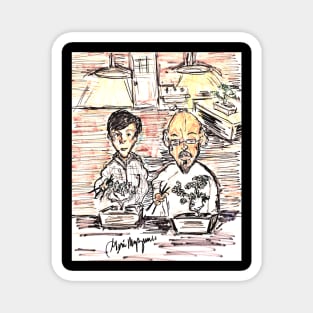 The Karate Kid Mr. Miyagi and Daniel LaRusso bonsai tree scene Magnet