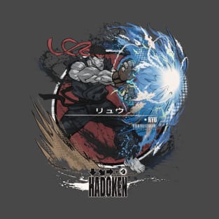 RYU: HADOKEN - BLACK/RED T-Shirt