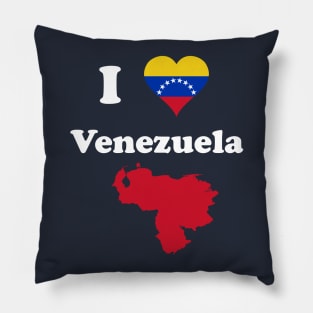 I Love VZLA - Venezuela Heart Flag T-Shirt Pillow