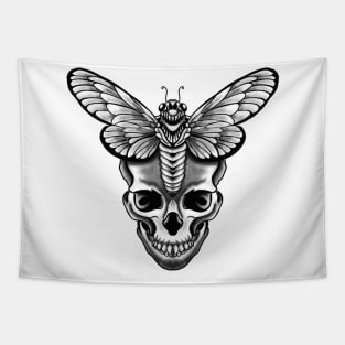 Moth Insect Scull Tapestry