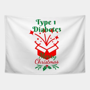 Diabetes Merry Christmas Surprise Gift Type 1 Diabetic Tapestry