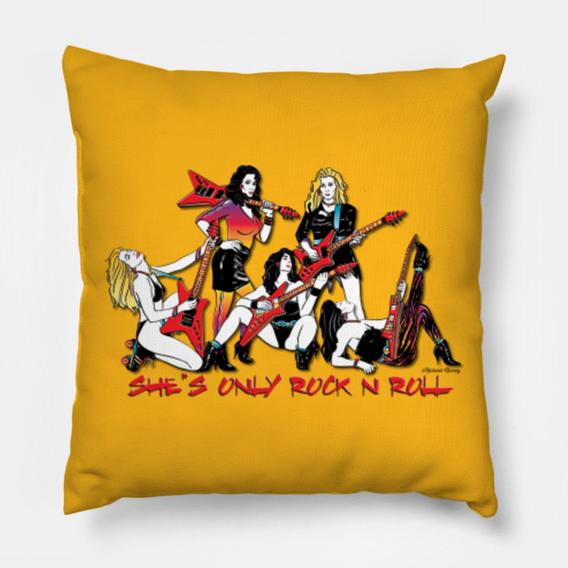 Only Rock N Roll Rock And Roll Music Pillow Teepublic