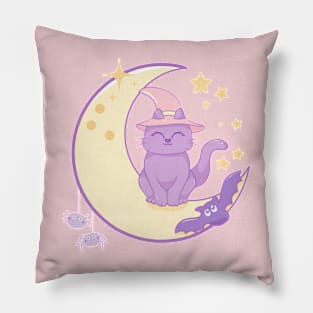 Kitty on the moon Pillow