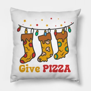 pizza christmas, give pizza Pillow