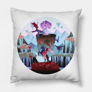 Fantasy - Elven warrior dragon slayer Pillow