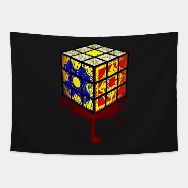 Hellraiser Rubik's Cube Tapestry by willblackb4