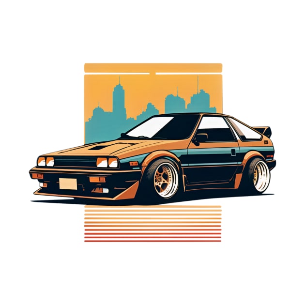 80s Japan Retro Drift Car by lightsonfire