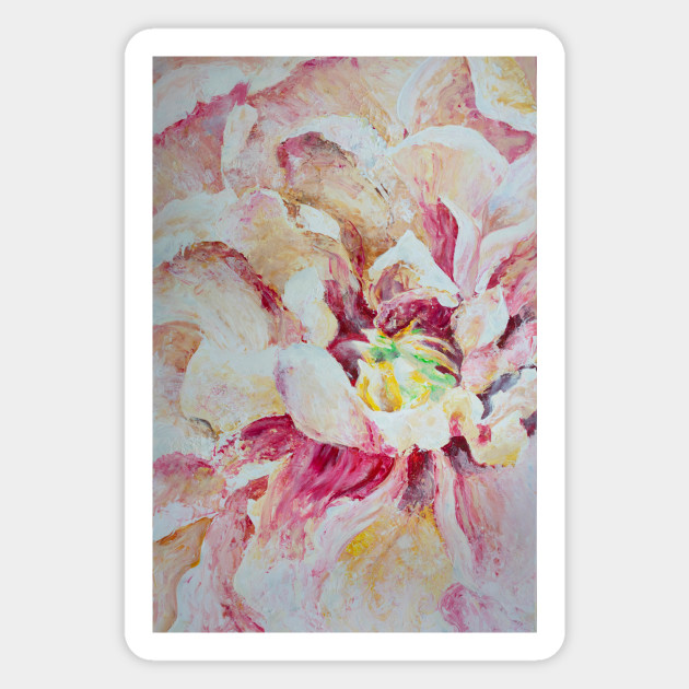 Original Acrylic Painting Abstract Peony For Your Design
