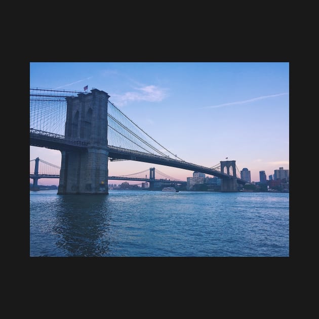 Brooklyn Bridge Pastel Sunset Manhattan by offdutyplaces