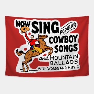 Sing Cowboy Songs in Red Tapestry