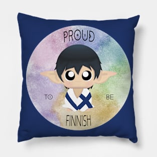 Proud to be Finnish (Sleepy Forest Creatures) Pillow