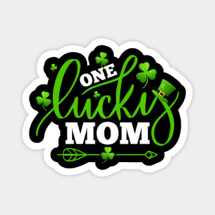 One Lucky Mom Shamrock Magnet