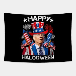 4th Of July Shirts Funny Joe Biden Happy Halloween Confused 4th of July 2023 Tapestry