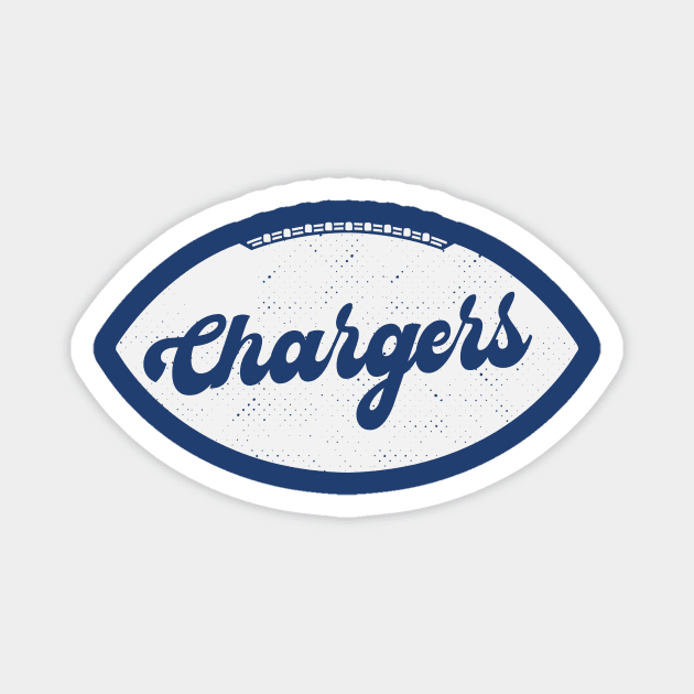 Retro Chargers Football Magnet by SLAG_Creative