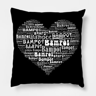 Scottish Humour Black & White Heart Pillow