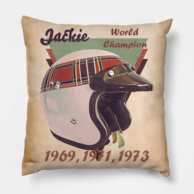 1969 Jackie Stewart Pillow by Popcult Posters