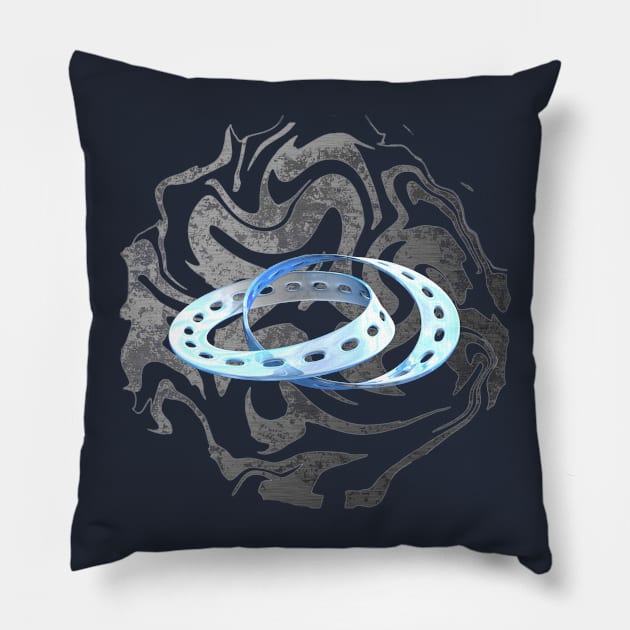 Twin Mobius Strips Pillow by Packrat