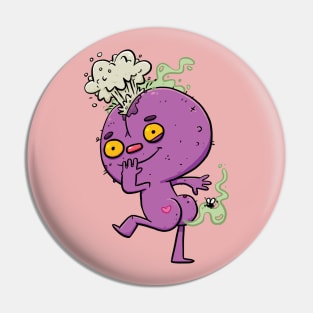 Stinky Little Butt Monster Pin