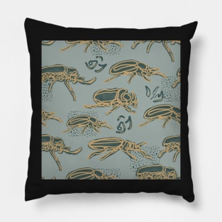 Gilded Beetles Pillow