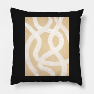 Abstract neutral stripes Pillow