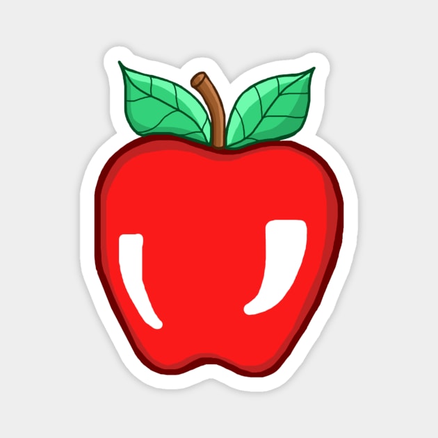 Cute Red Delicious Shiny Apple Magnet by Art by Deborah Camp