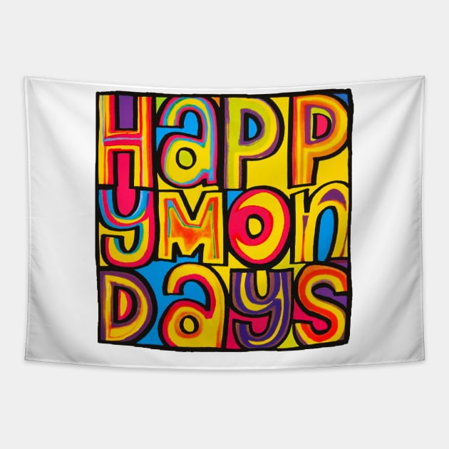 Retro Happy Mondays Logo Tapestry by Liar Manifesto