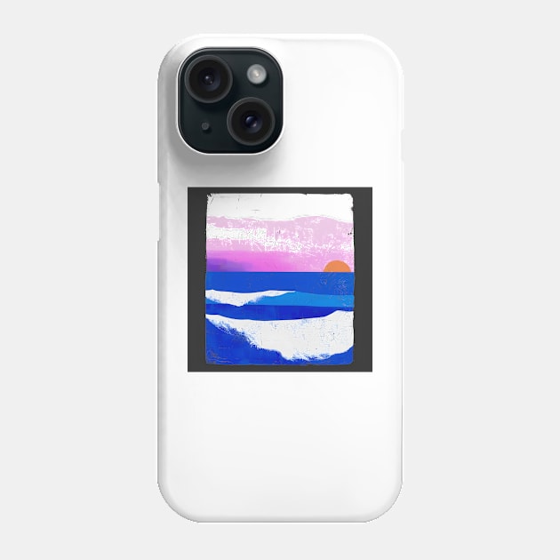 WAVES AND SUNSET Phone Case by hanandita