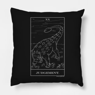 Judgement Dinosaur Ankylosaurus Tarot Pillow