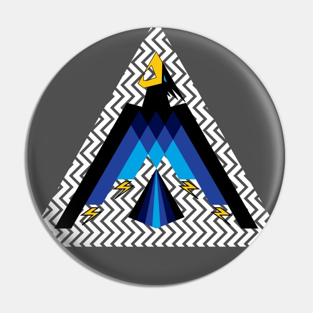 Triangular Thunderbird Storm Pin by stevenselbyart