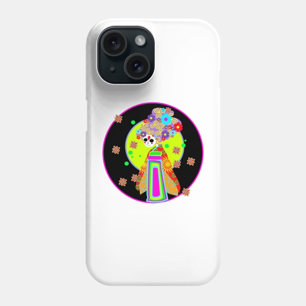 Latina Skeleton Geisha Phone Case by Edofest