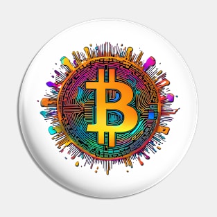 Bitcoin colorful Pin